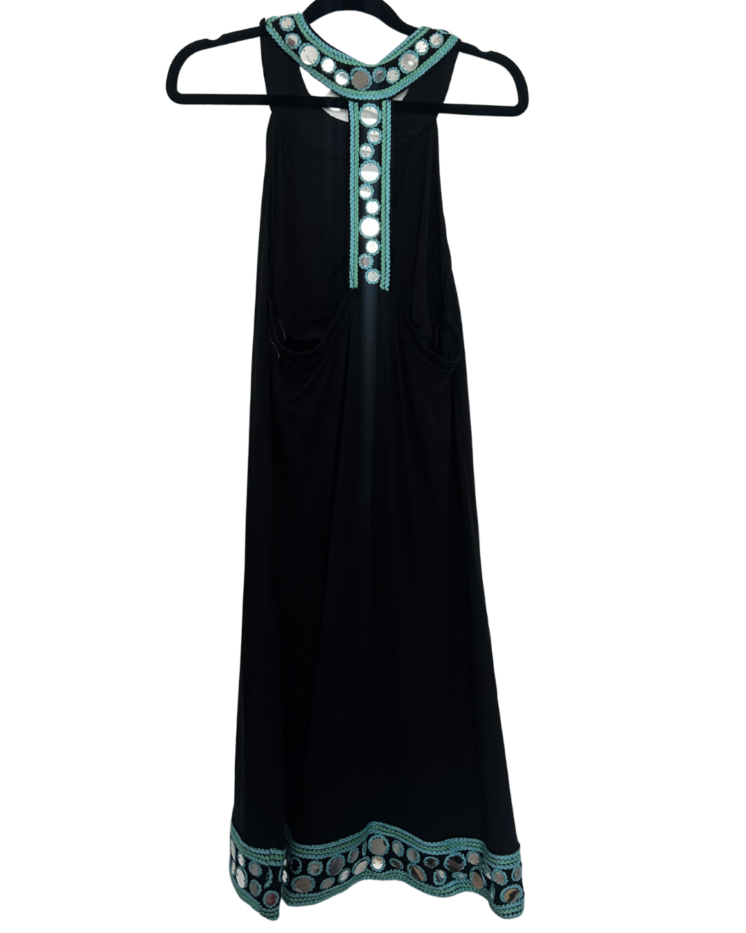 Black Disco Halter Dress
