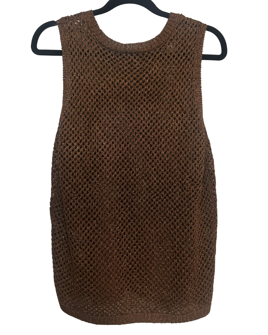 Copper Shimmer Crochet Top