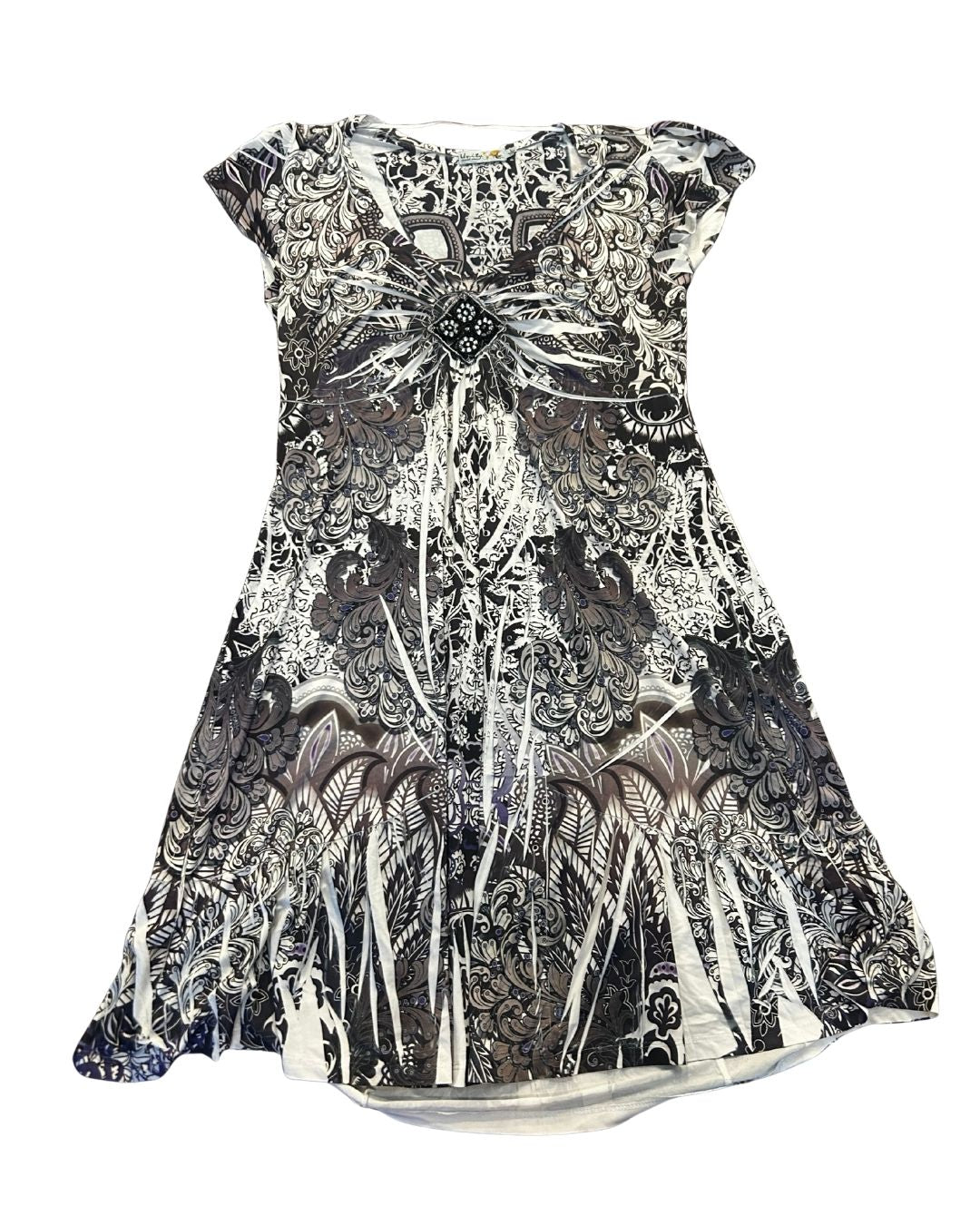 Y2K Black and White T-Shirt Dress