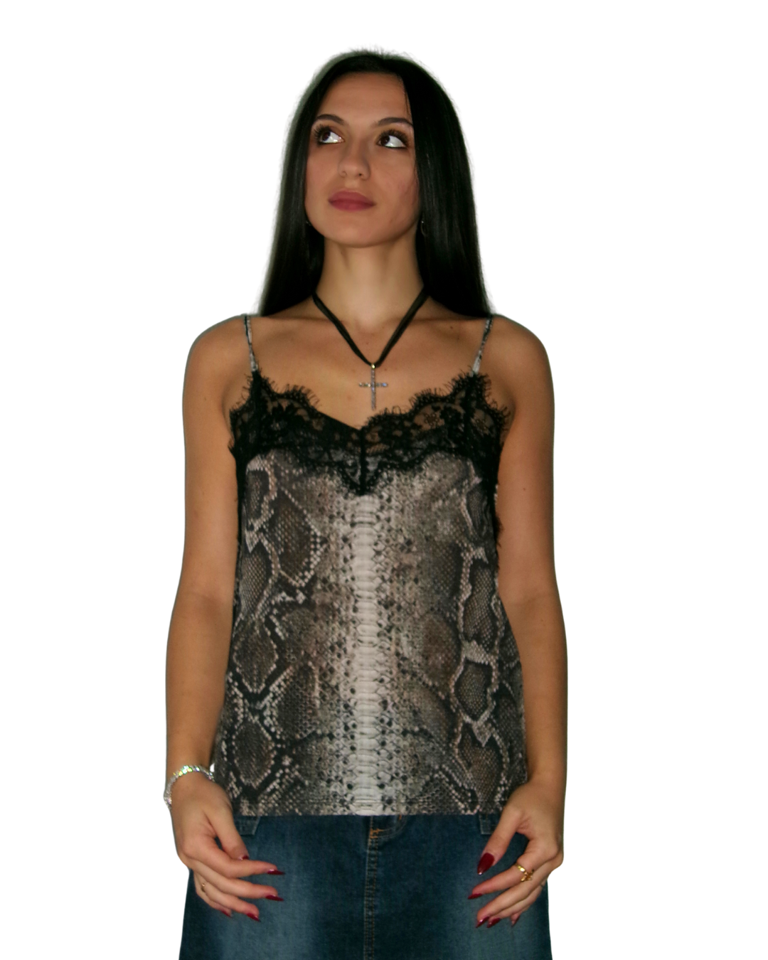 Snakeskin Loose Tank