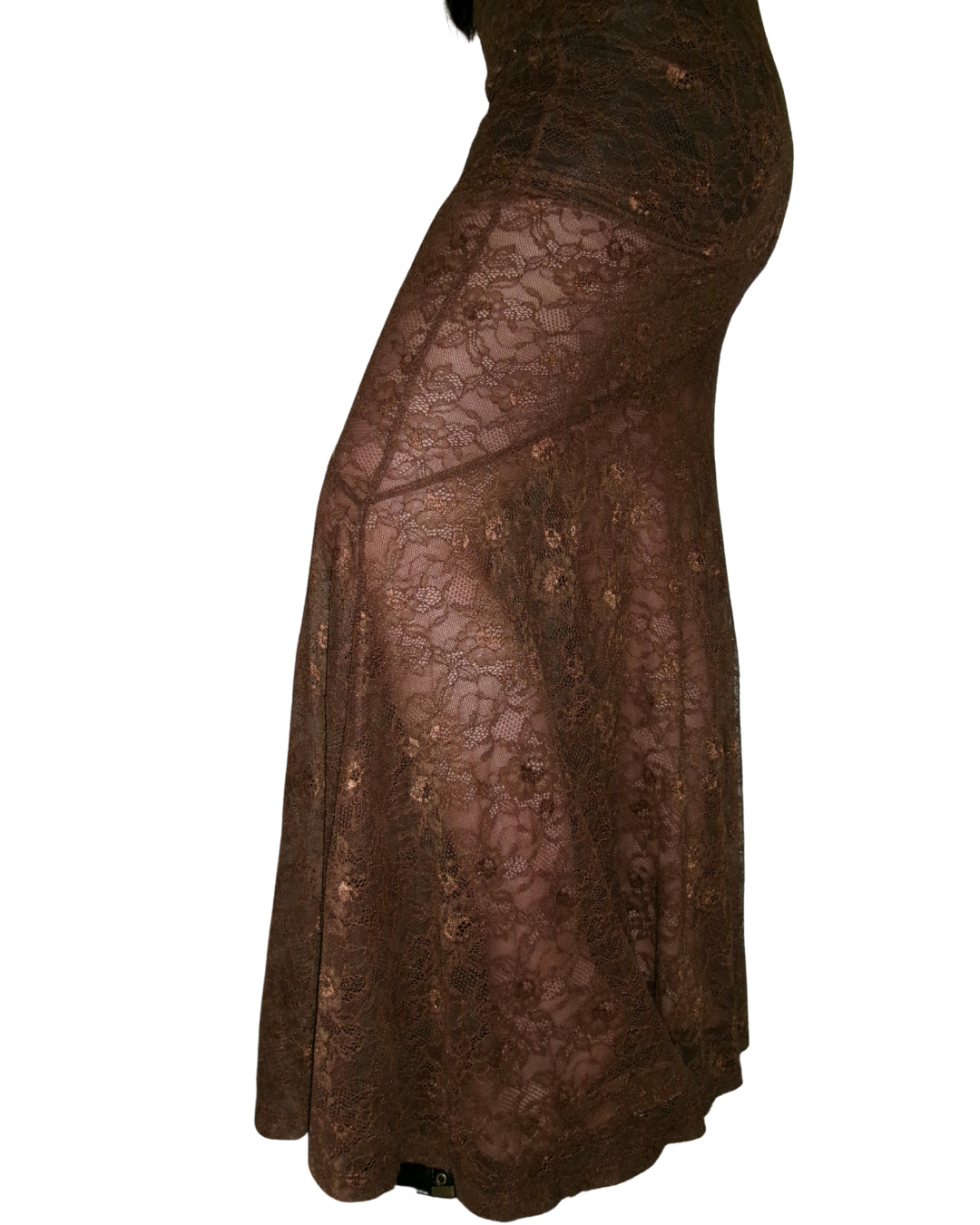 Brown Lace Whimsy Skirt