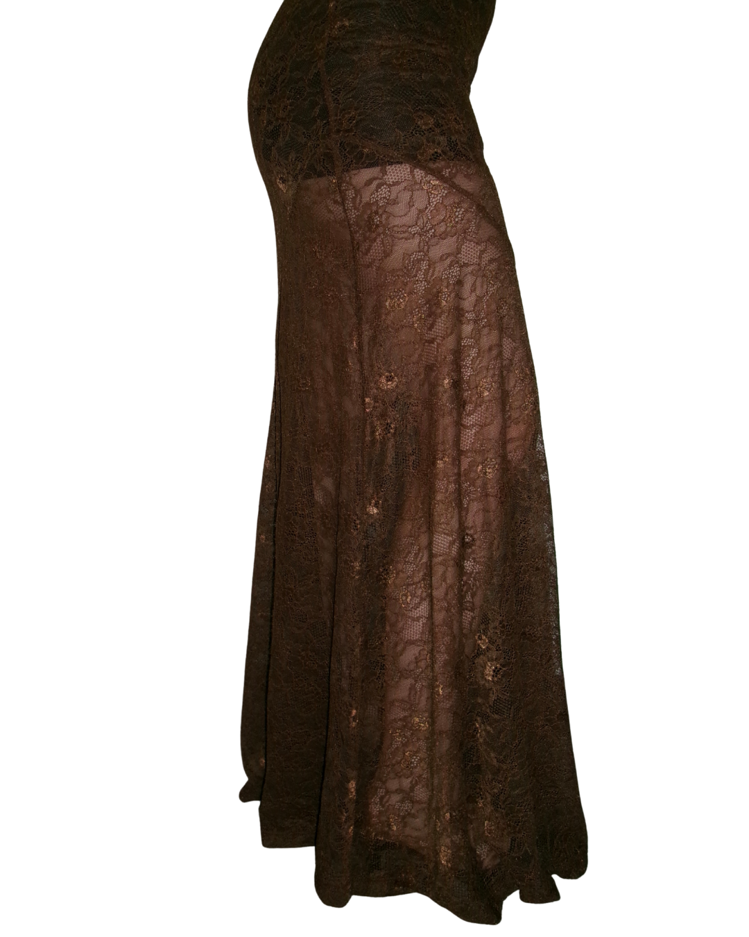 Brown Lace Whimsy Skirt