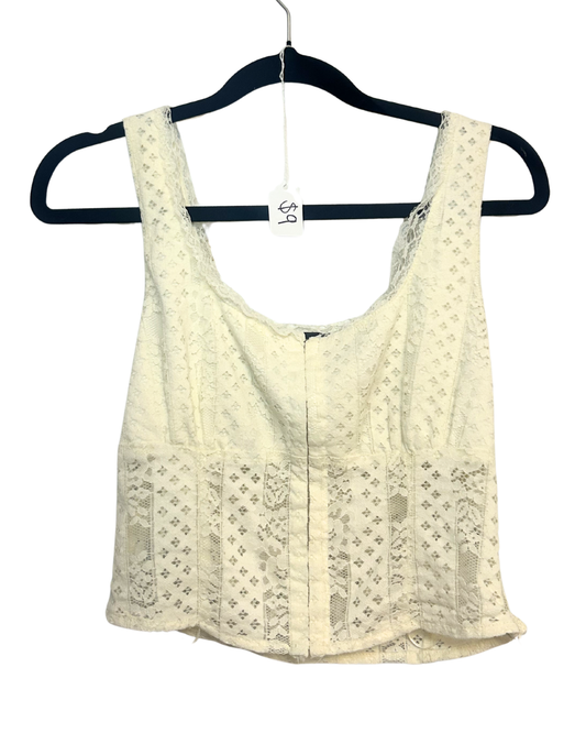 White Lace Corset Tank