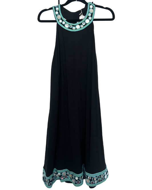 Black Disco Halter Dress