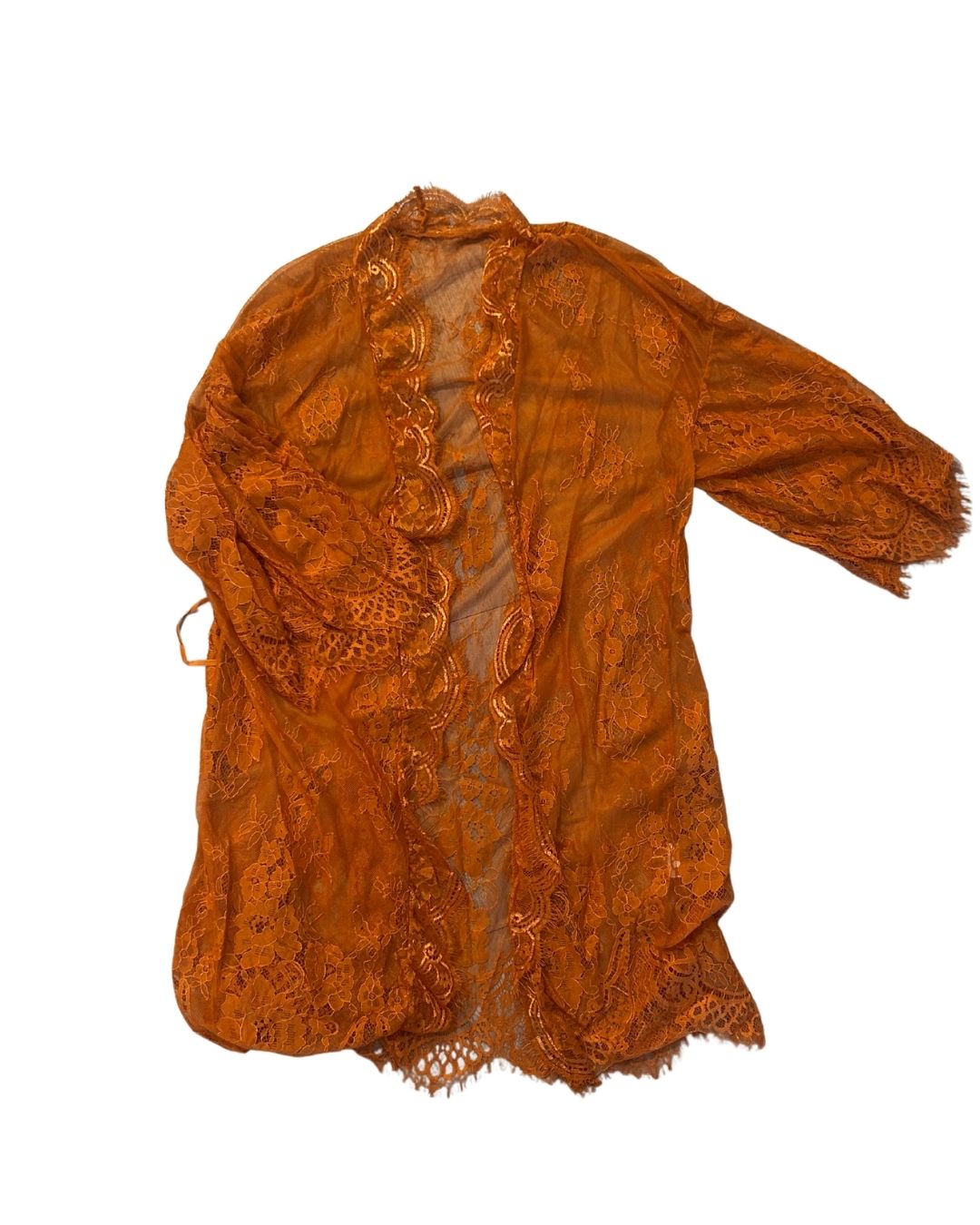 Orange Lace Cover Up
