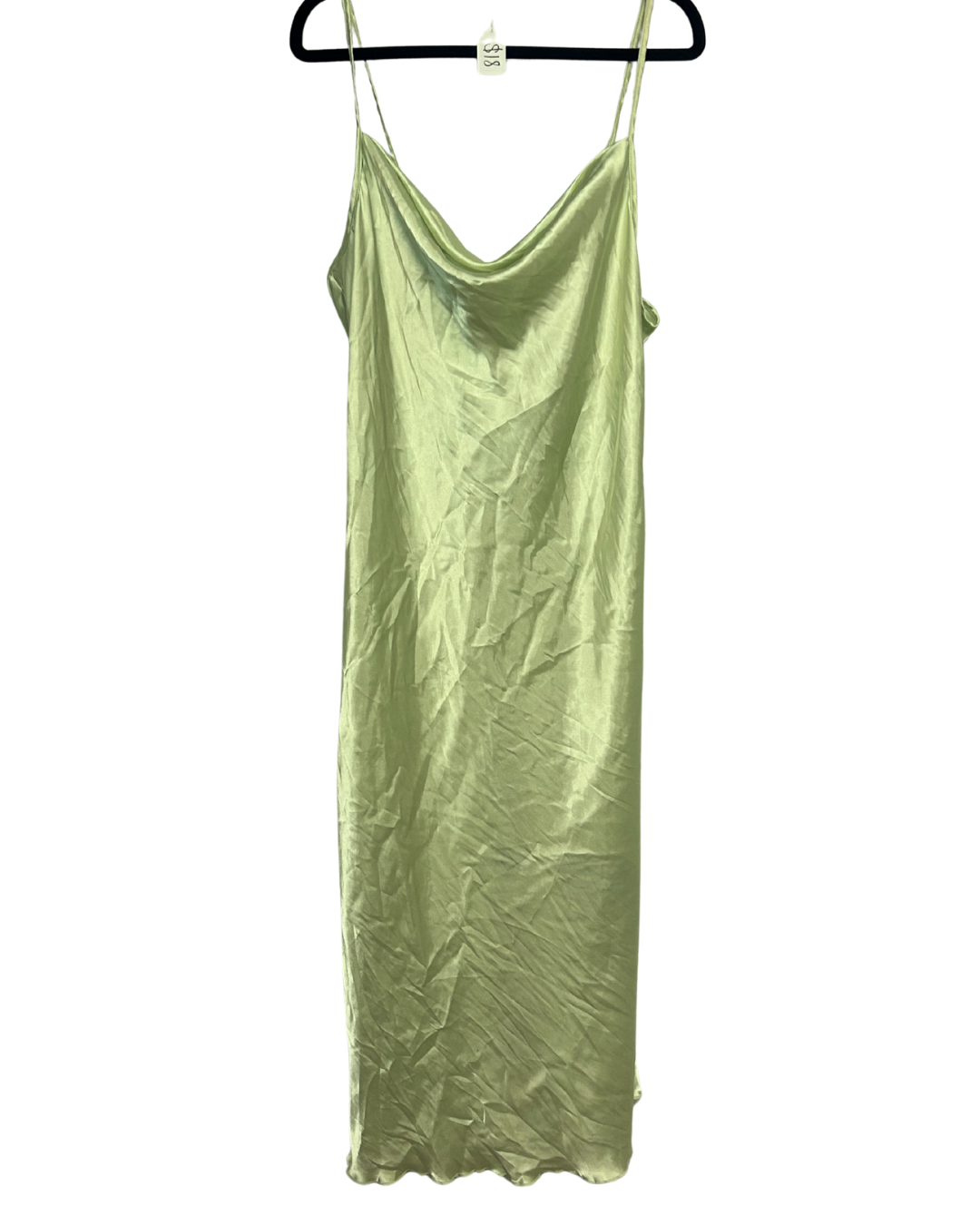 Satin Green Summer Dress