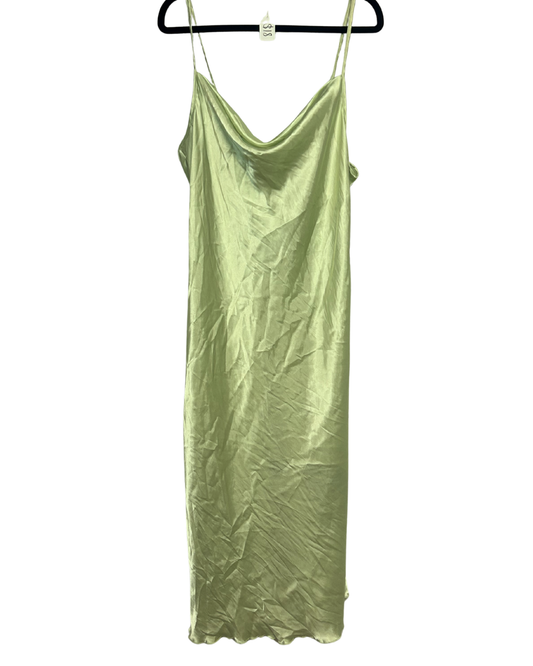Satin Green Summer Dress