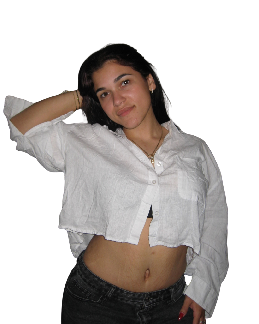 Cropped Chic Button Top