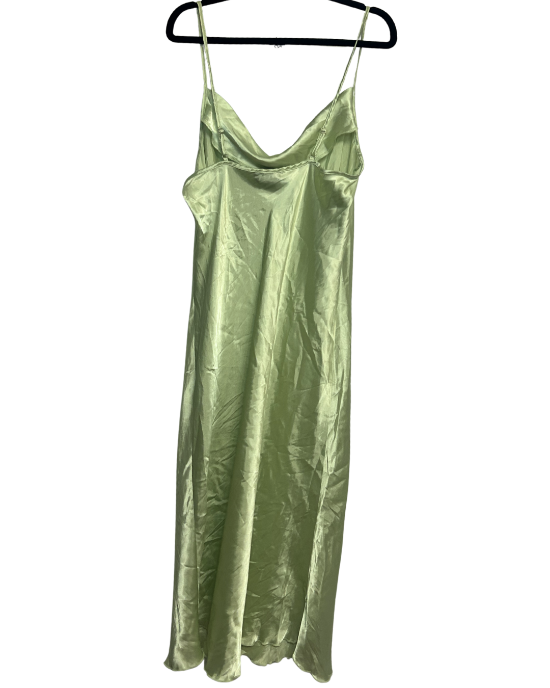 Satin Green Summer Dress