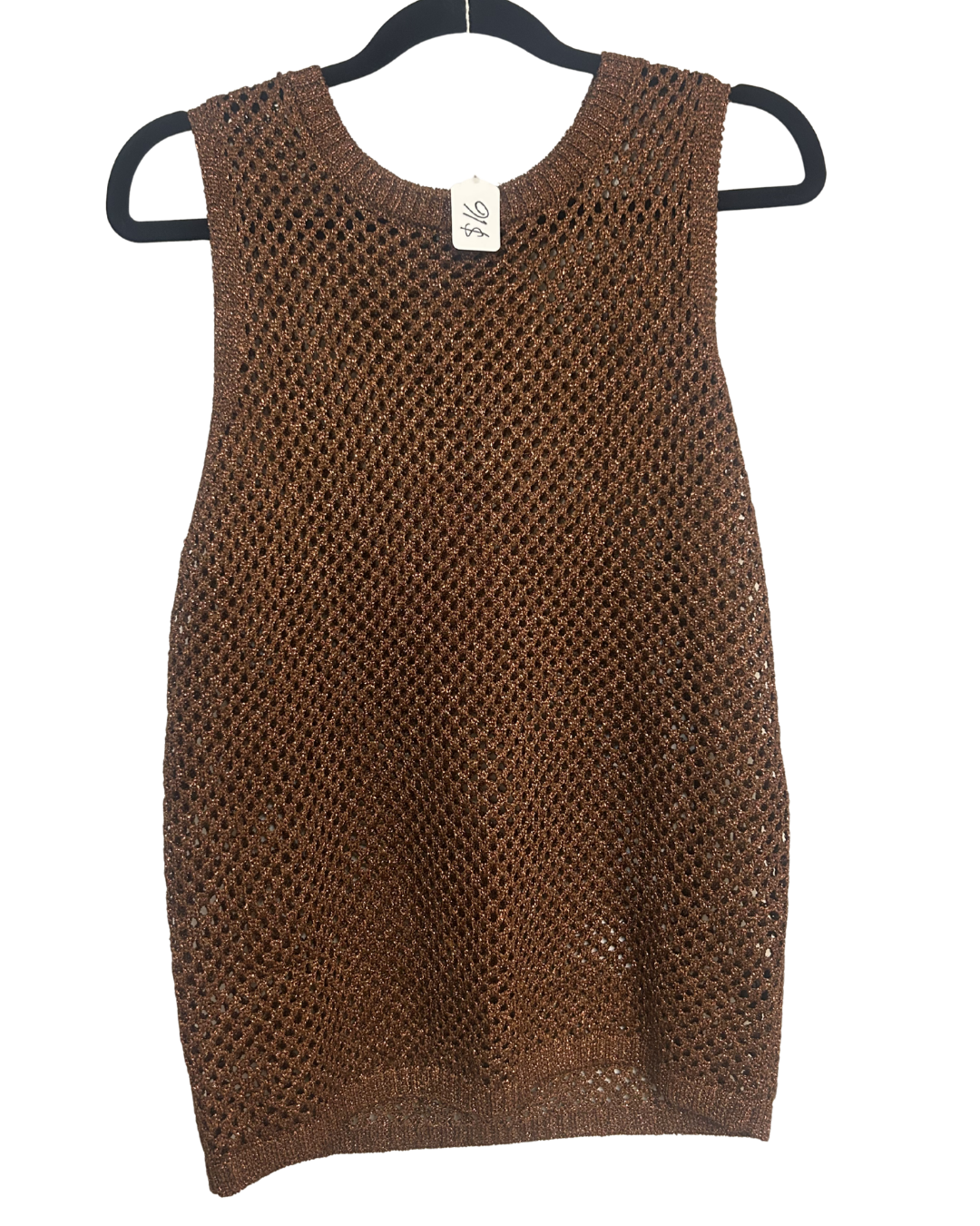 Copper Shimmer Crochet Top