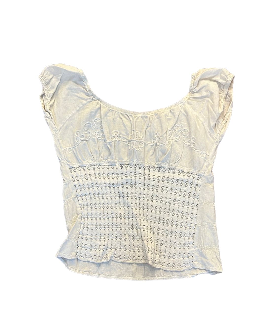 White Crochet Top