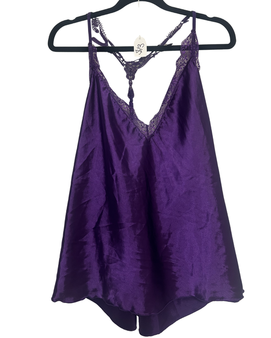 Purple Satin Sexy Tank