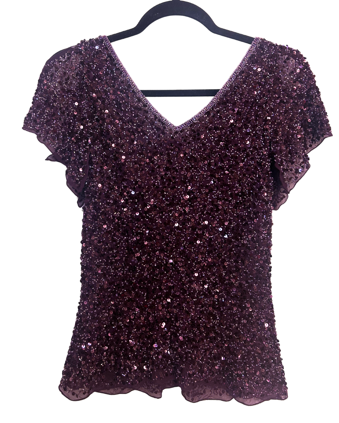 Whimsical Purple Embroidered Top